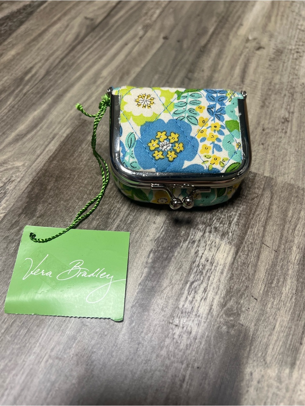 NWT Vera Bradley English Meadow Contact Case Vintage Kiss-Lock Mirror Retired